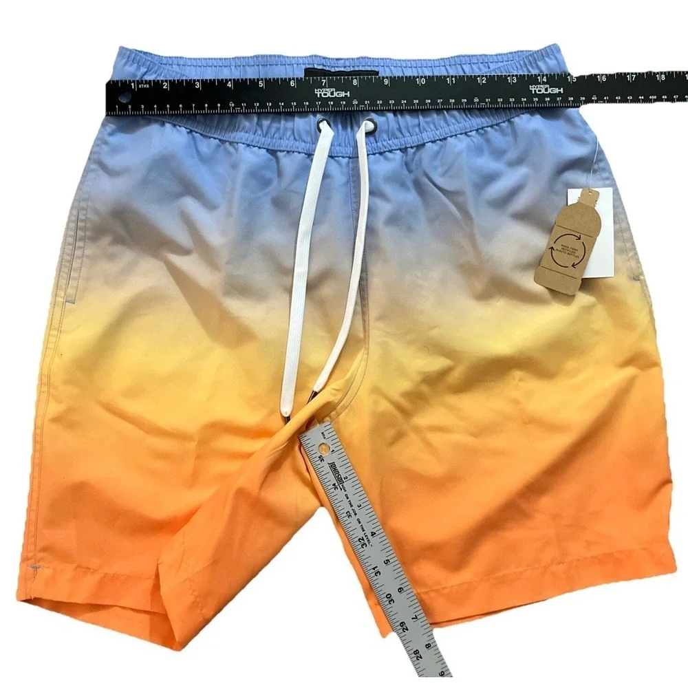 Saks Fifth‎ Avenue Ombré Swim Trunks S Beach Boating Vacation